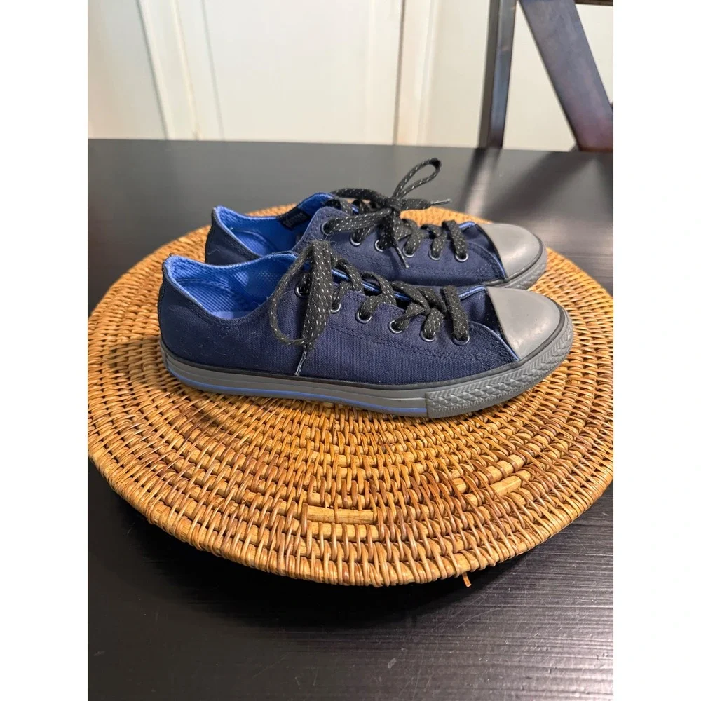 Converse Chuck Taylor All Star Junior Navy Blue Grey Sneakers 654217F Size 4.5Y